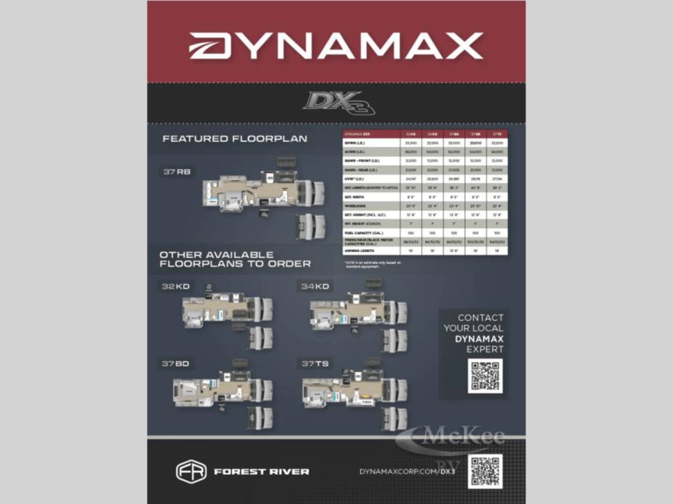 A photo of this 2027 Dynamax DX3 34KD