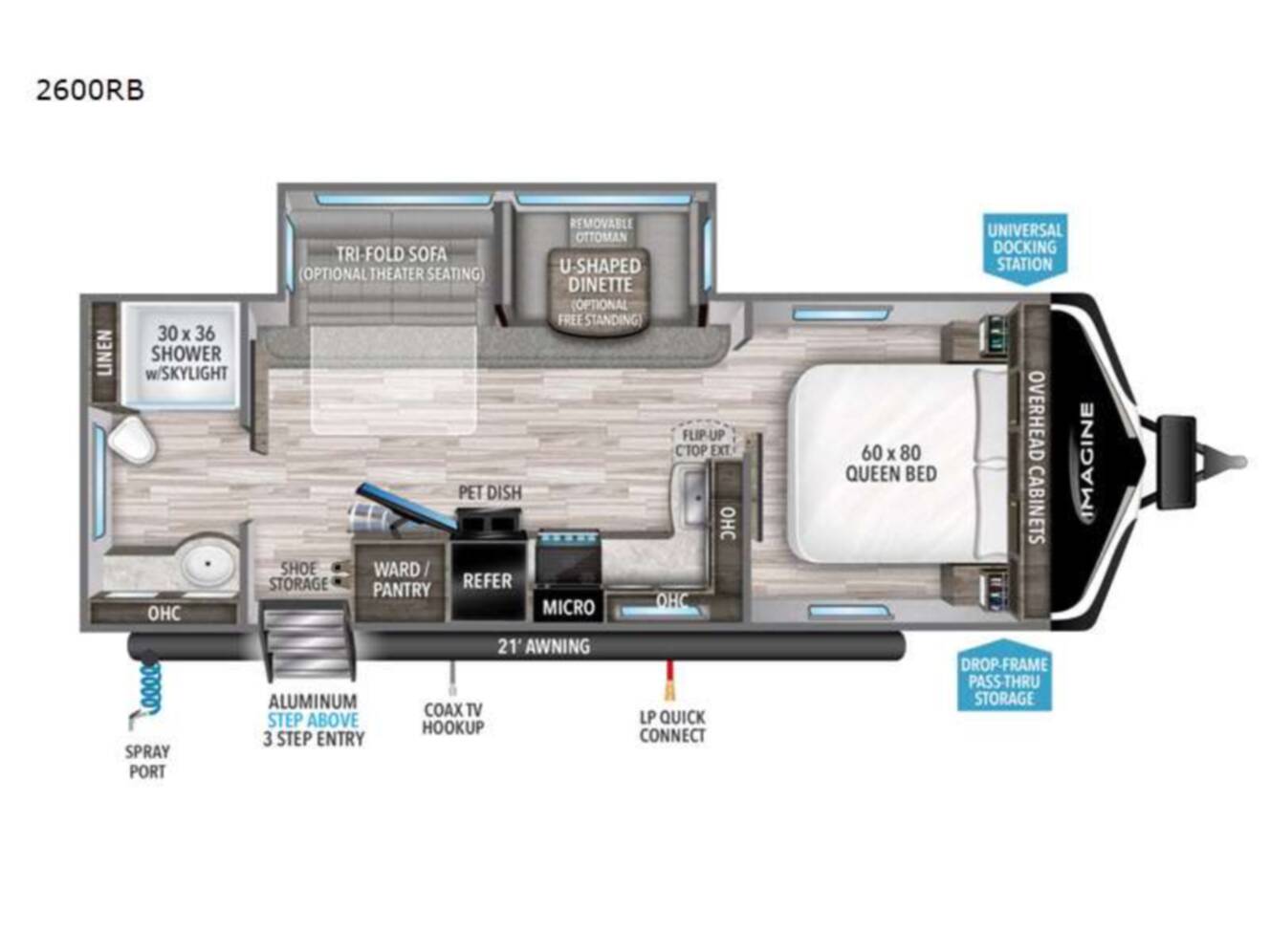 A photo of this 2022 Grand Design Imagine 2600RB