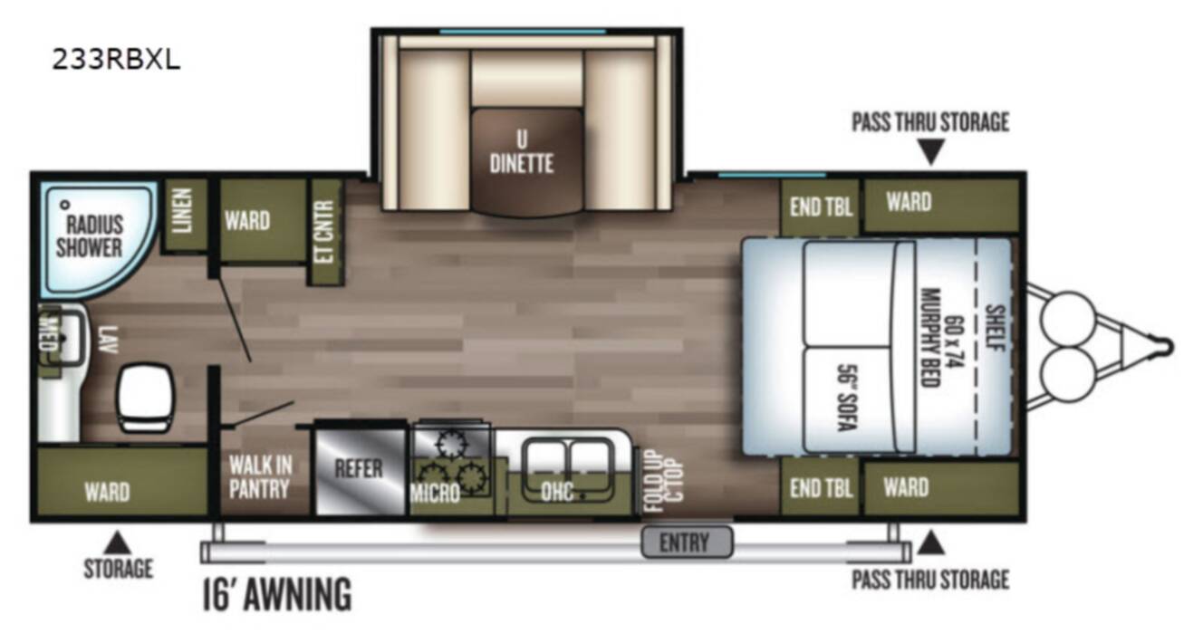A photo of this 2018 Forest River Rv Wildwood X-Lite 233RBXL
