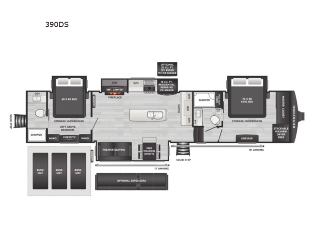 A photo of this 2026 Keystone Rv Alpine Avalanche Edition 390DS