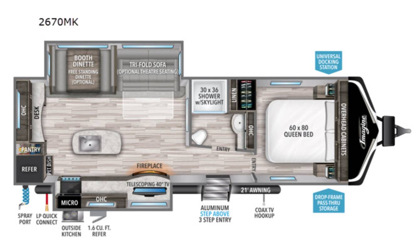 A photo of this 2021 Grand Design Imagine 2670MK