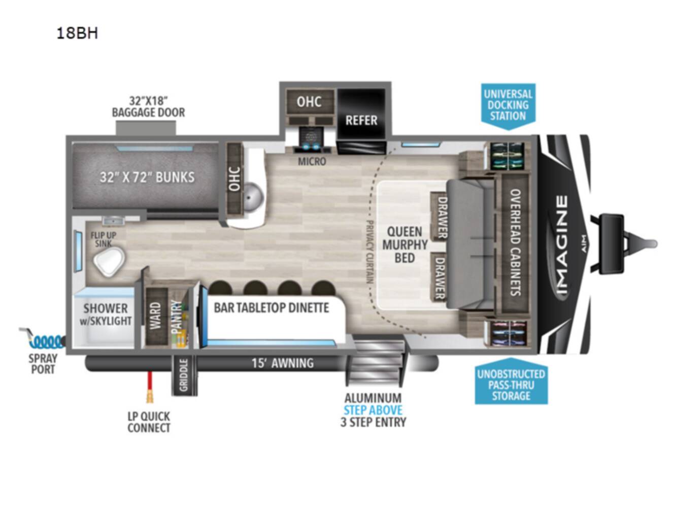 A photo of this 2023 Grand Design Imagine AIM 18BH