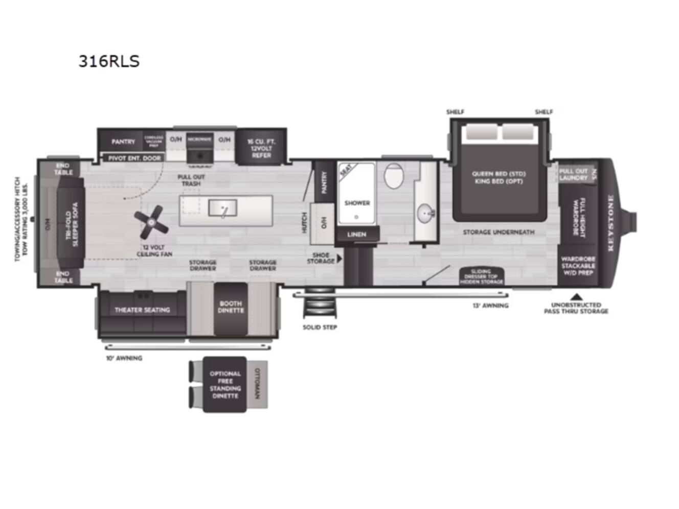 A photo of this 2026 Keystone Rv Cougar 316RLS