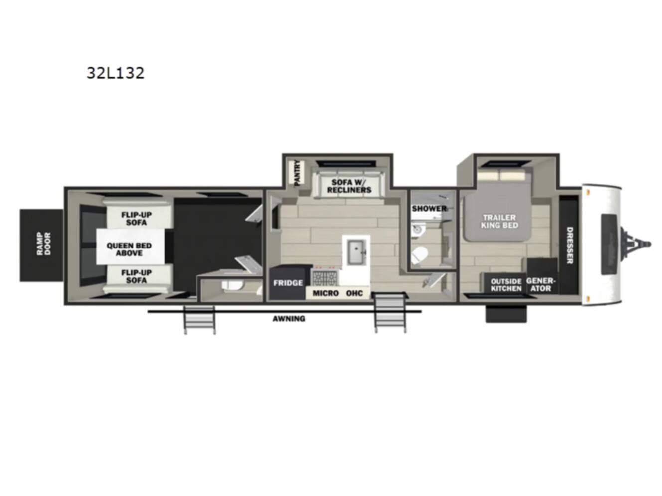 A photo of this 2026 Forest River Rv Cherokee Rogue Armored 32L132