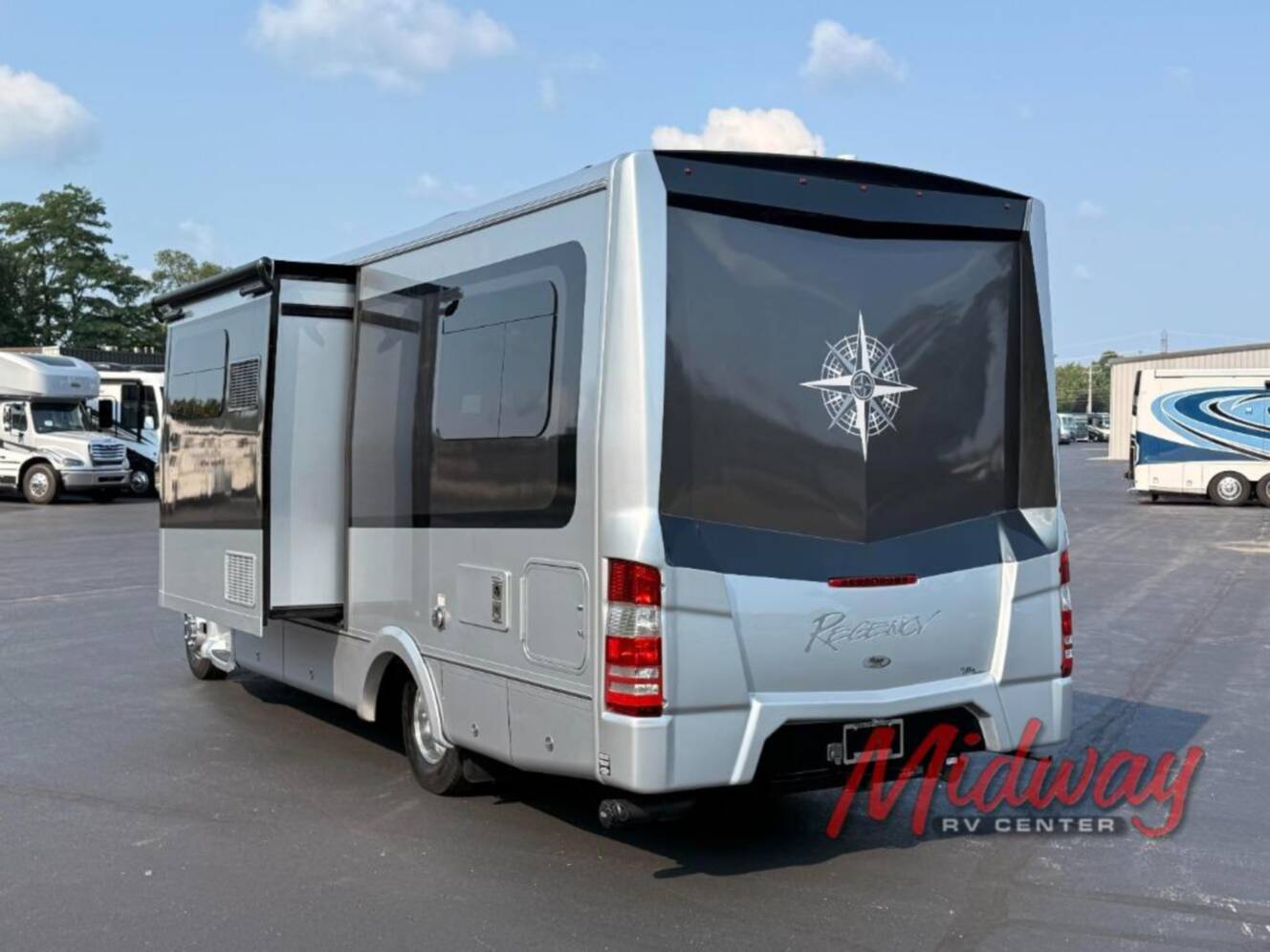 A photo of this 2021 Regency Rv Ultra Brougham UB25TBS