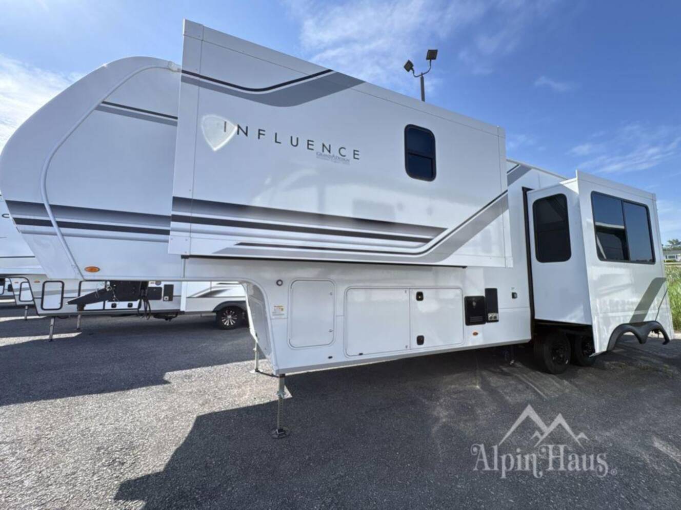 A photo of this 2025 Grand Design Influence 3203GK