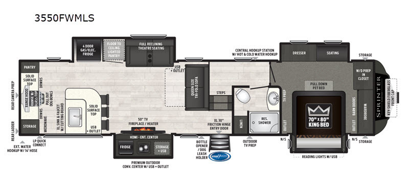 2020 Keystone Rv Sprinter 3550FWMLS in gansevoort NY