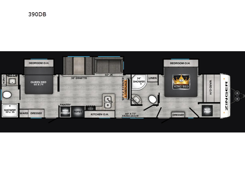 2026 Crossroads Rv Zinger 390DB ZR390DB in college station TX