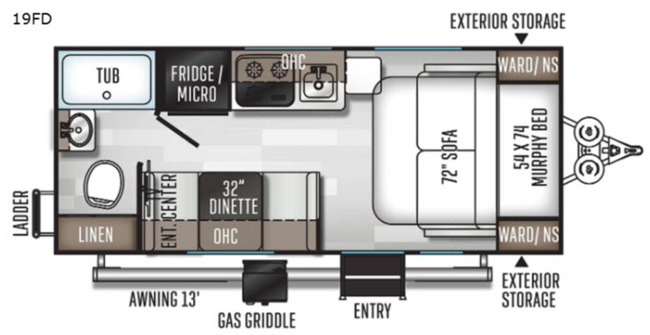 A photo of this 2020 Forest River Rv Rockwood GEO Pro 19FD