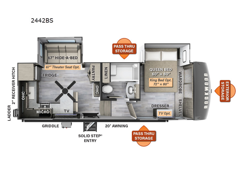 2023 Forest River Rv Rockwood Signature 2442BS in lafayette IN