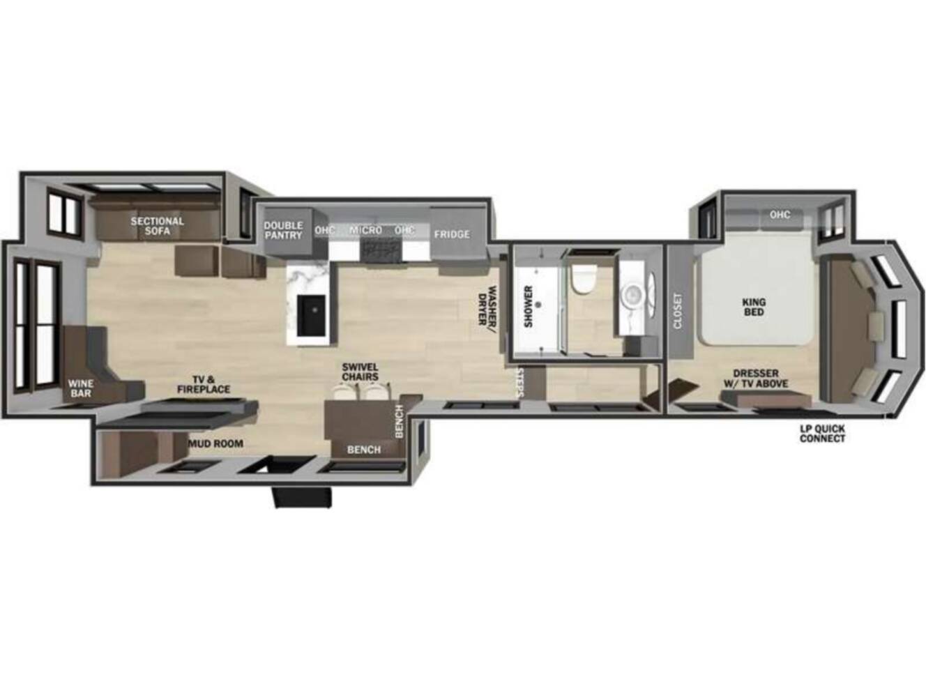 A photo of this 2027 Forest River Rv Cedar Creek Cottage 412FWC
