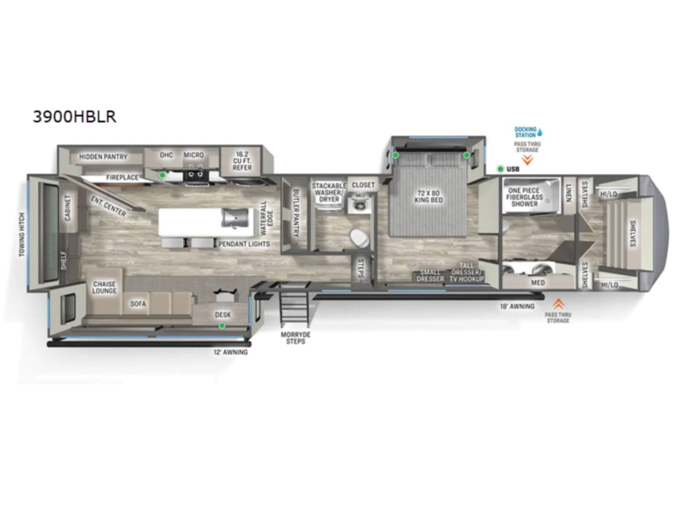 A photo of this 2026 Forest River Rv Sierra 3900HBLR