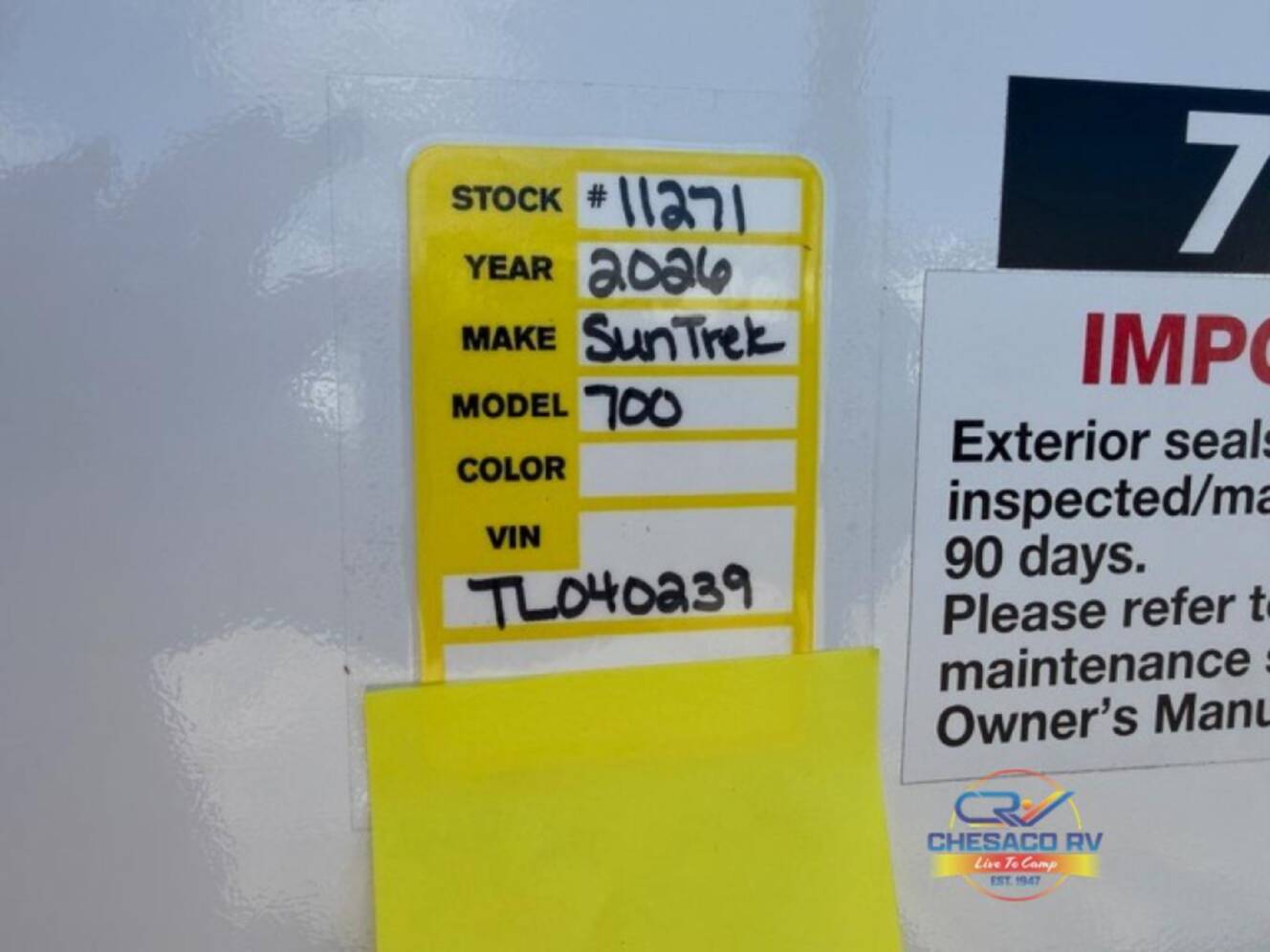 A photo of this 2026 Sunset Park Rv Sun Trek 700