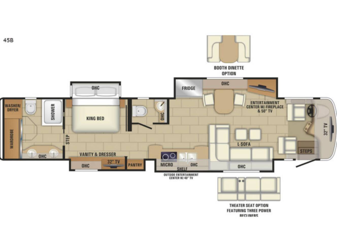 A photo of this 2018 Entegra Coach Cornerstone 45B