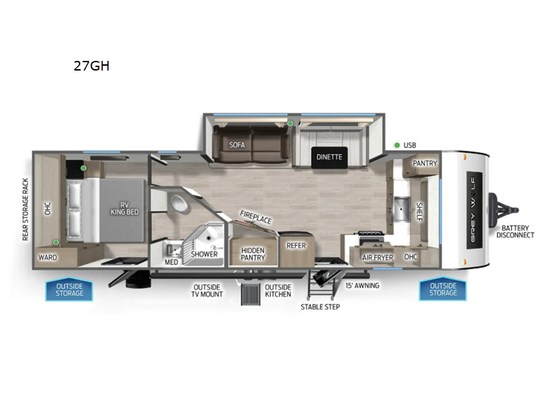 2026 Forest River Rv Cherokee Grey Wolf 27GH in franklin TN
