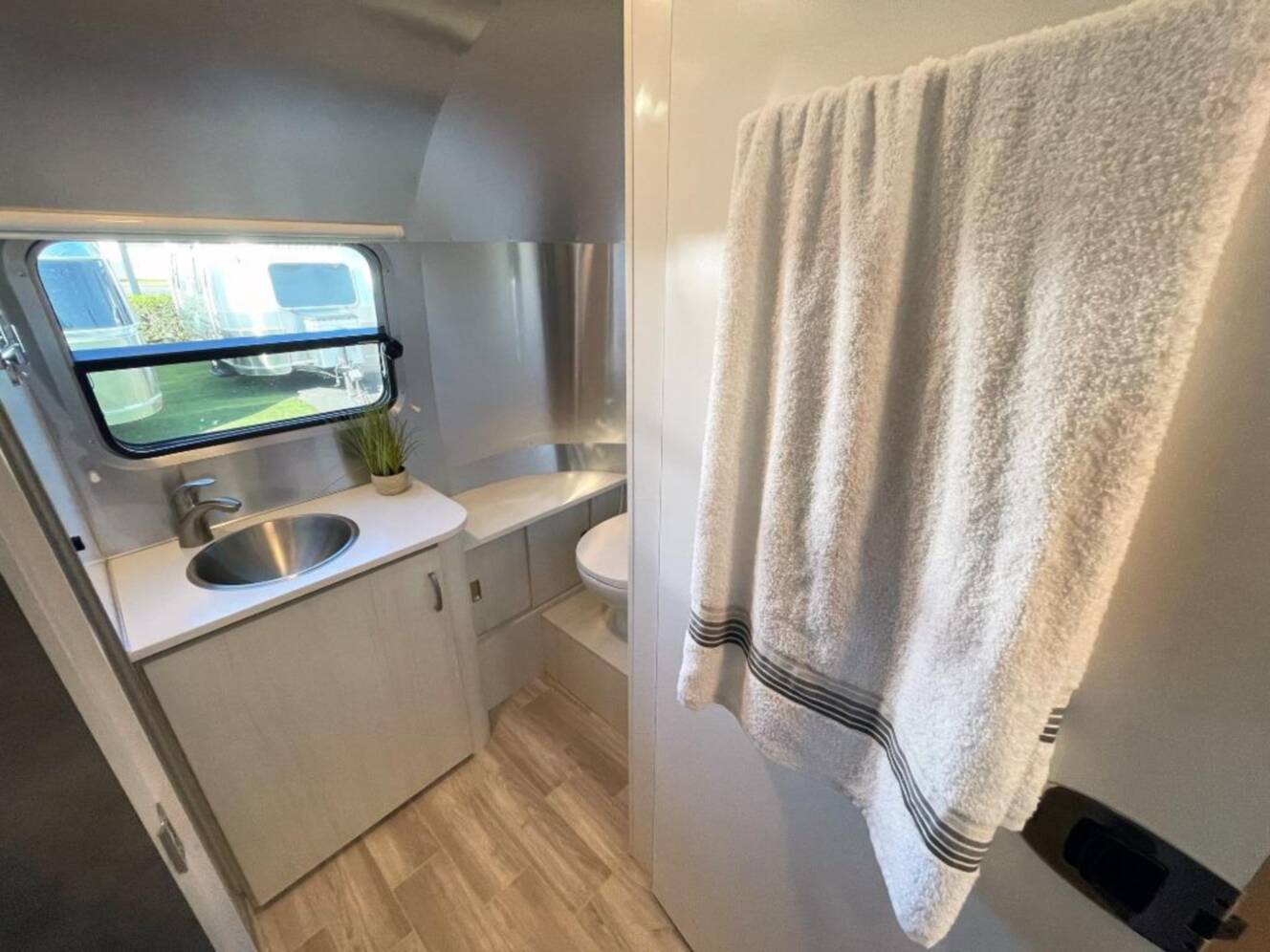 A photo of this 2026 Airstream Bambi 22FB