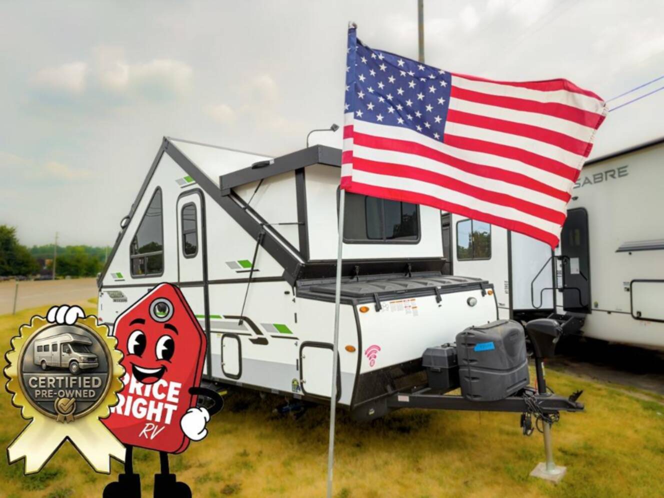 A photo of this 2021 Forest River Rv Rockwood Hard Side High Wall Series A214HW