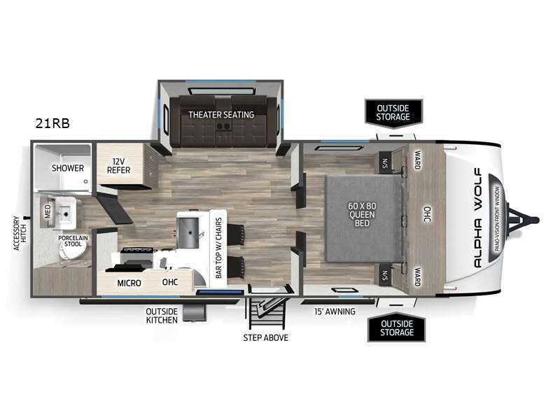2026 Forest River Rv Cherokee Alpha Wolf 21RB in dewitt MI