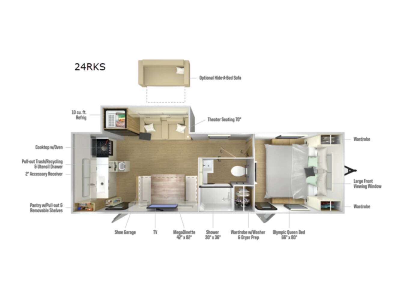 A photo of this 2026 Winnebago Thrive 24RKS