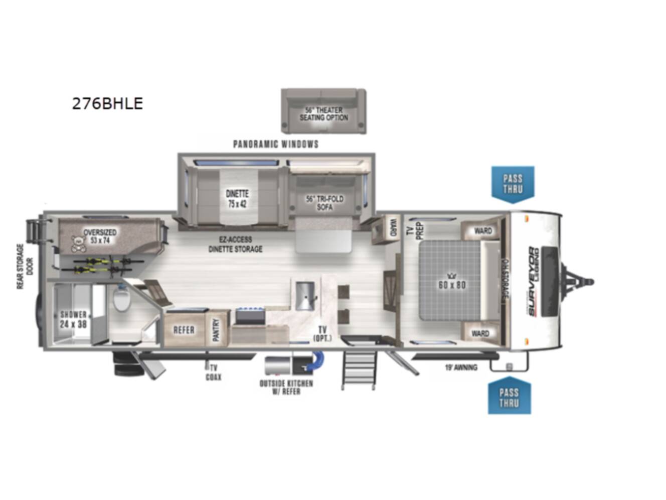 A photo of this 2022 Forest River Rv Surveyor Legend 276BHLE