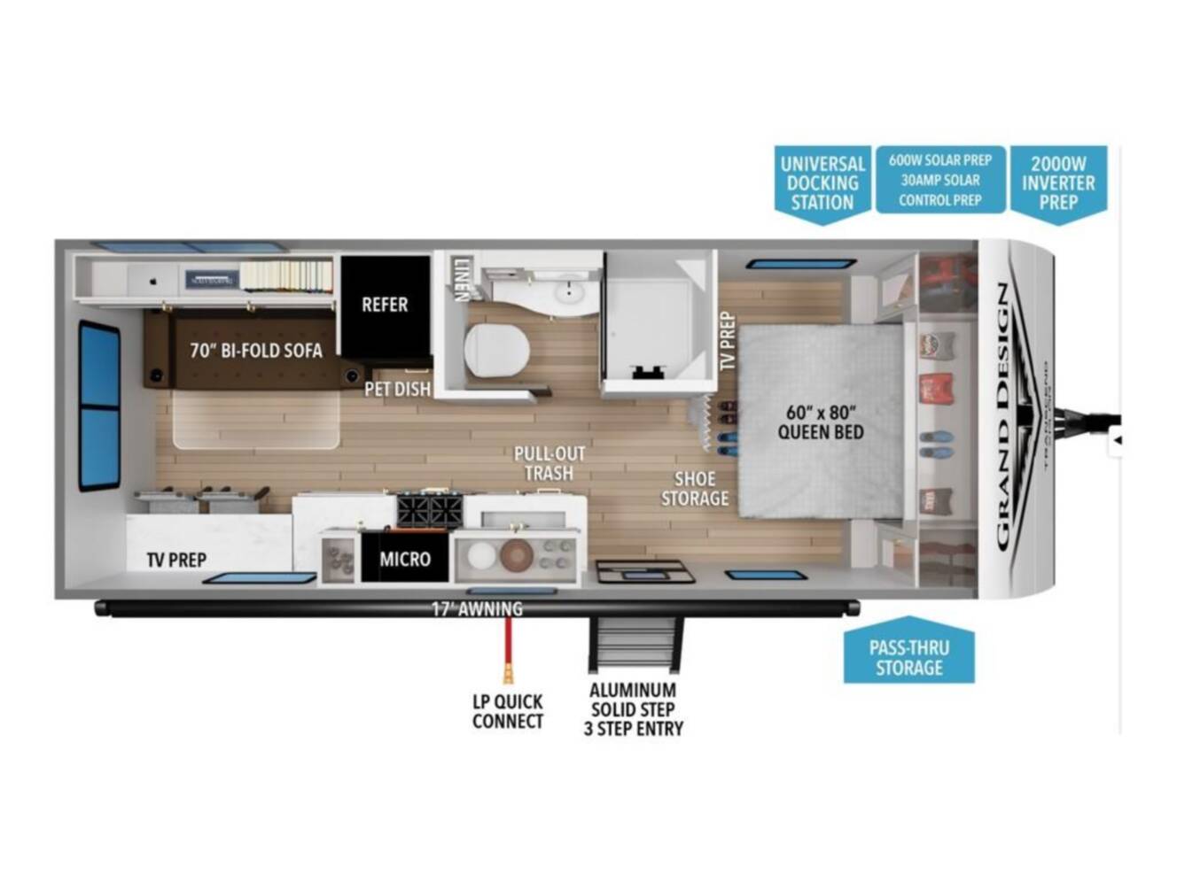 A photo of this 2026 Grand Design Transcend Xplor 21RLX