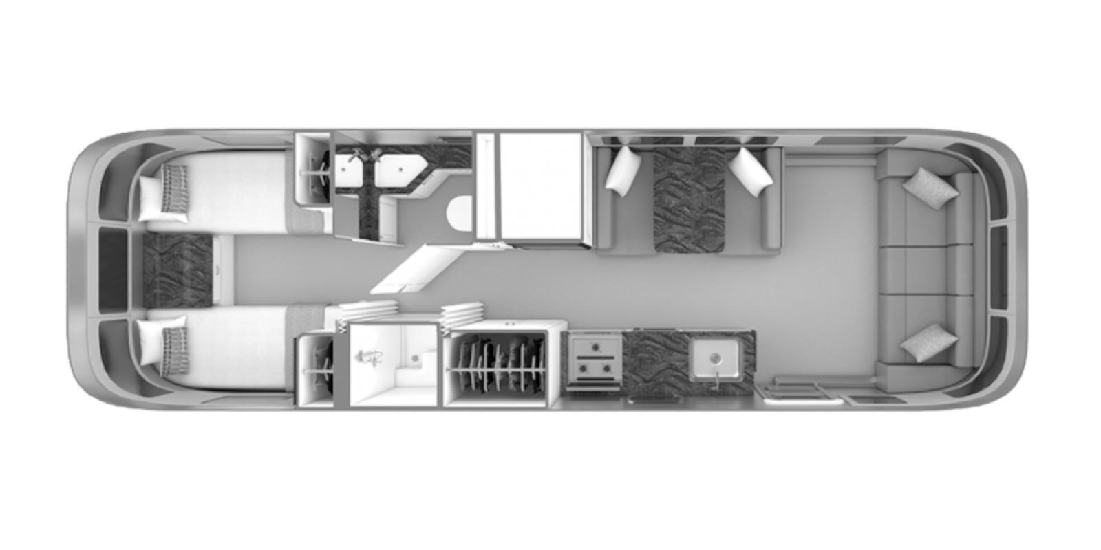 A photo of this 2025 Airstream Classic 30RB TWIN