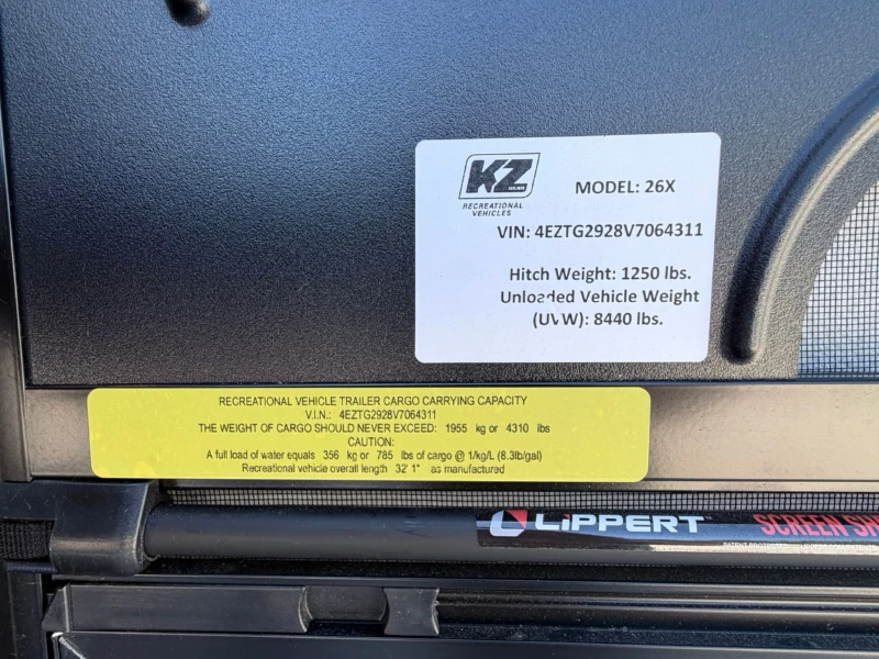 2027 KZ RV Sportster X 26X