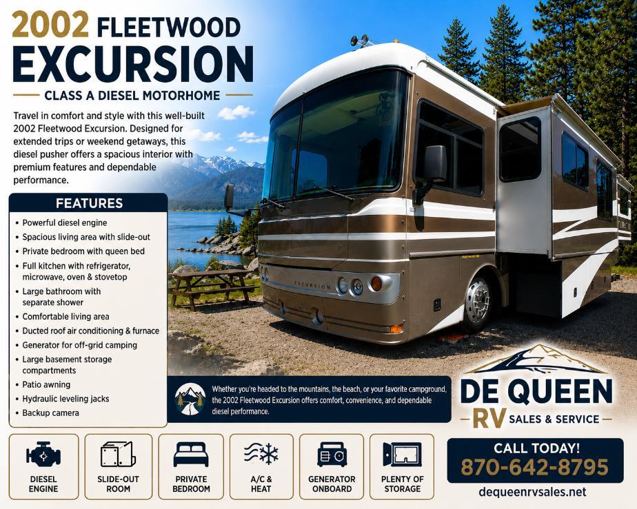 2002 Fleetwood EXCURSION 38U in de queen AR