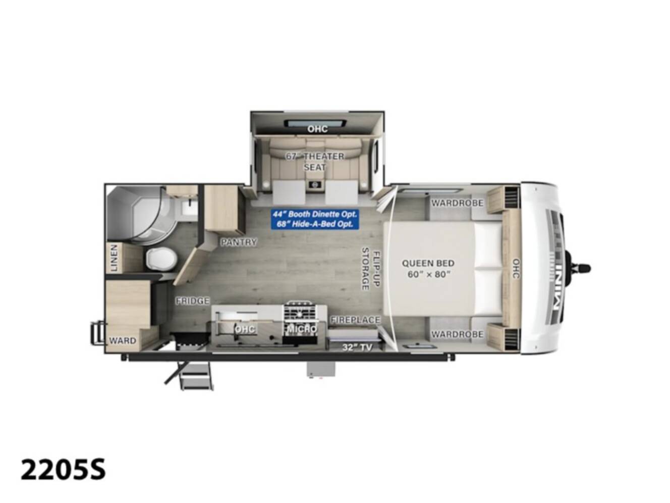 A photo of this 2025 Forest River Rockwood Mini Lite 2205S