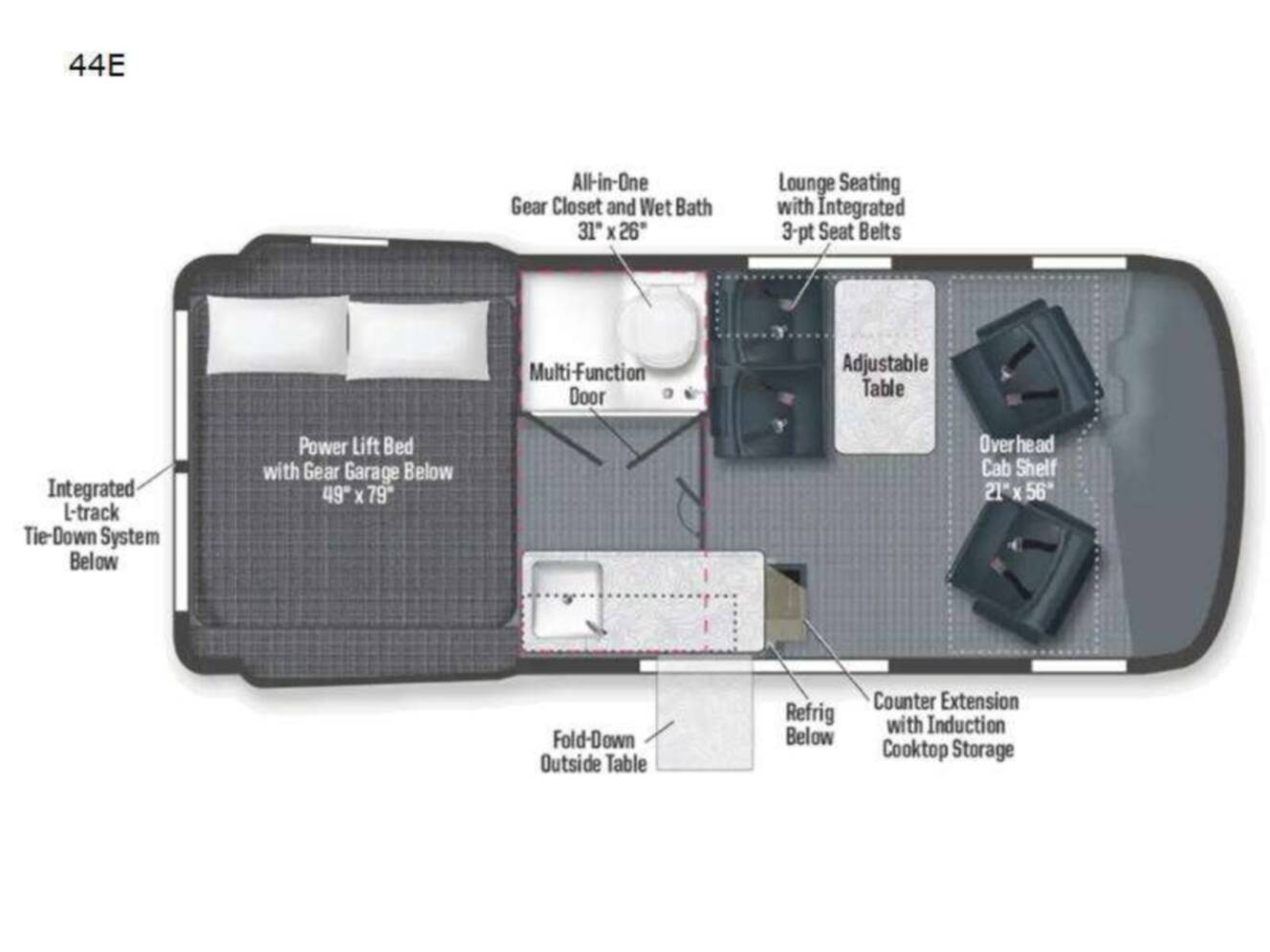 A photo of this 2026 Winnebago Revel 44E