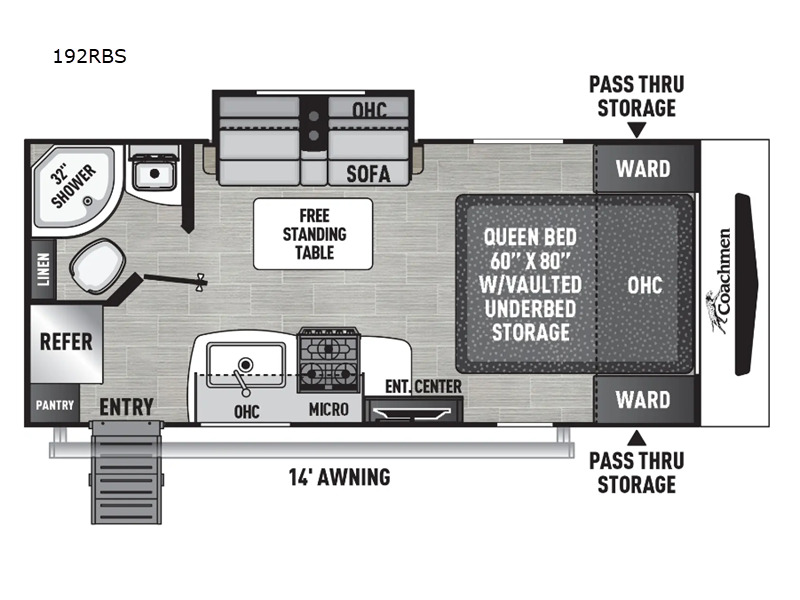 2026 Coachmen Rv Freedom Express Ultra Lite 192RBS in bunker hill IN