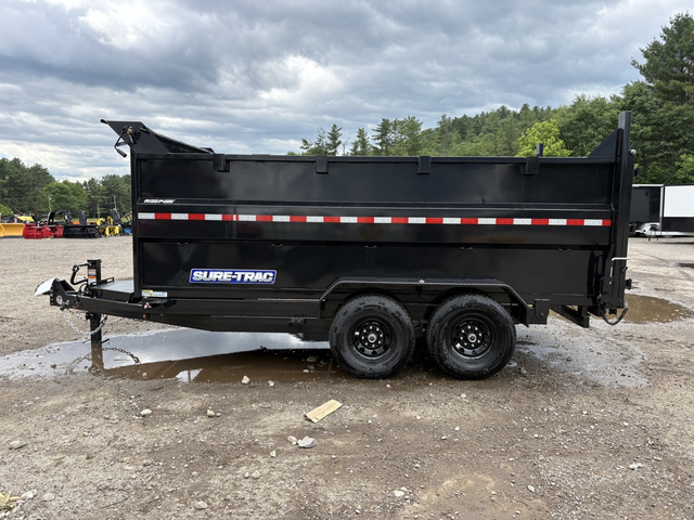 2026 SURE-TRAC 7X14 Powder Coated 14K Heavy Duty Low Profile Dump in Turner, ME