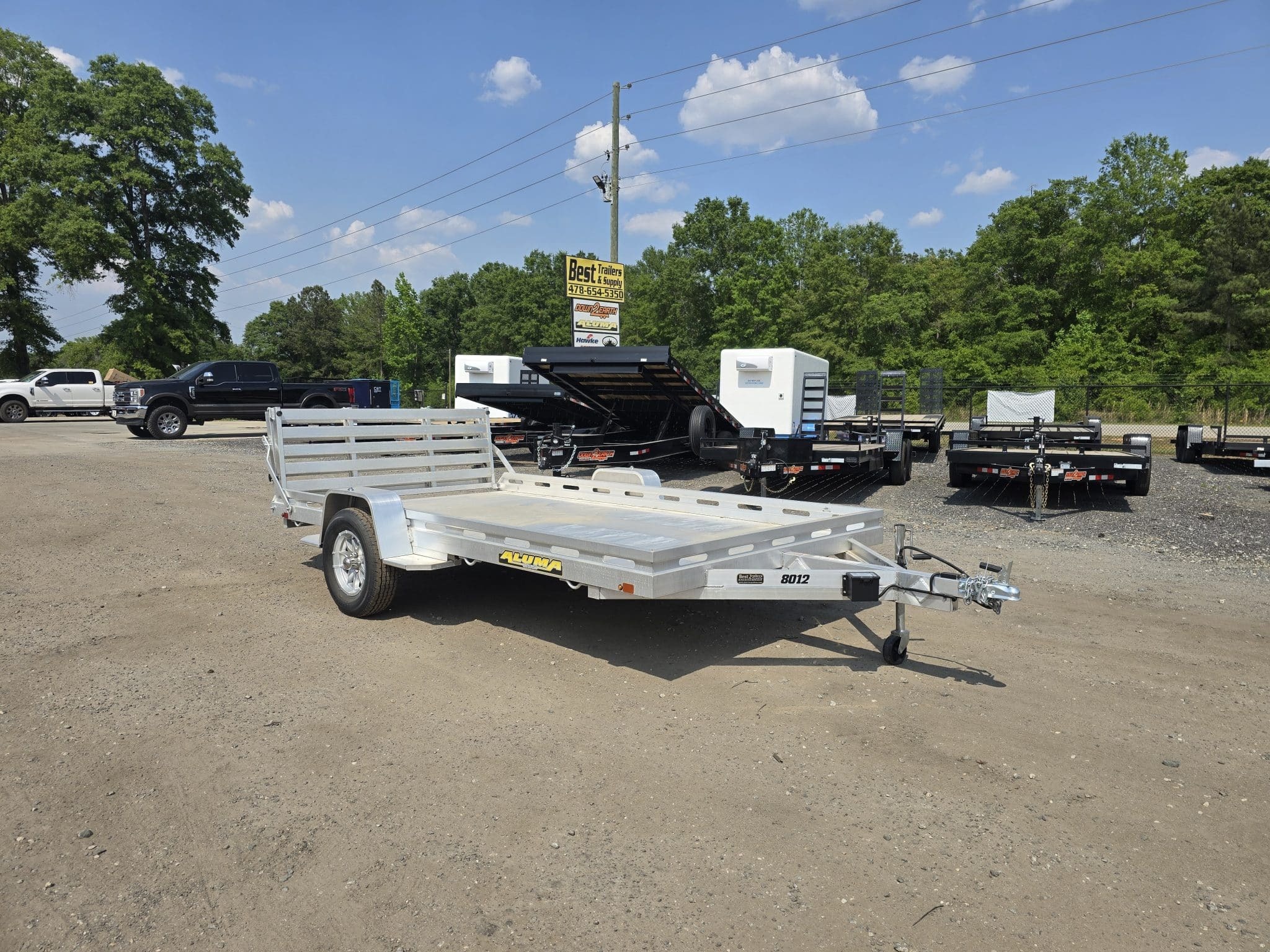 2025 Aluma 8012 SA Aluminum Trailer With Bifold Tailgate in Byron, GA