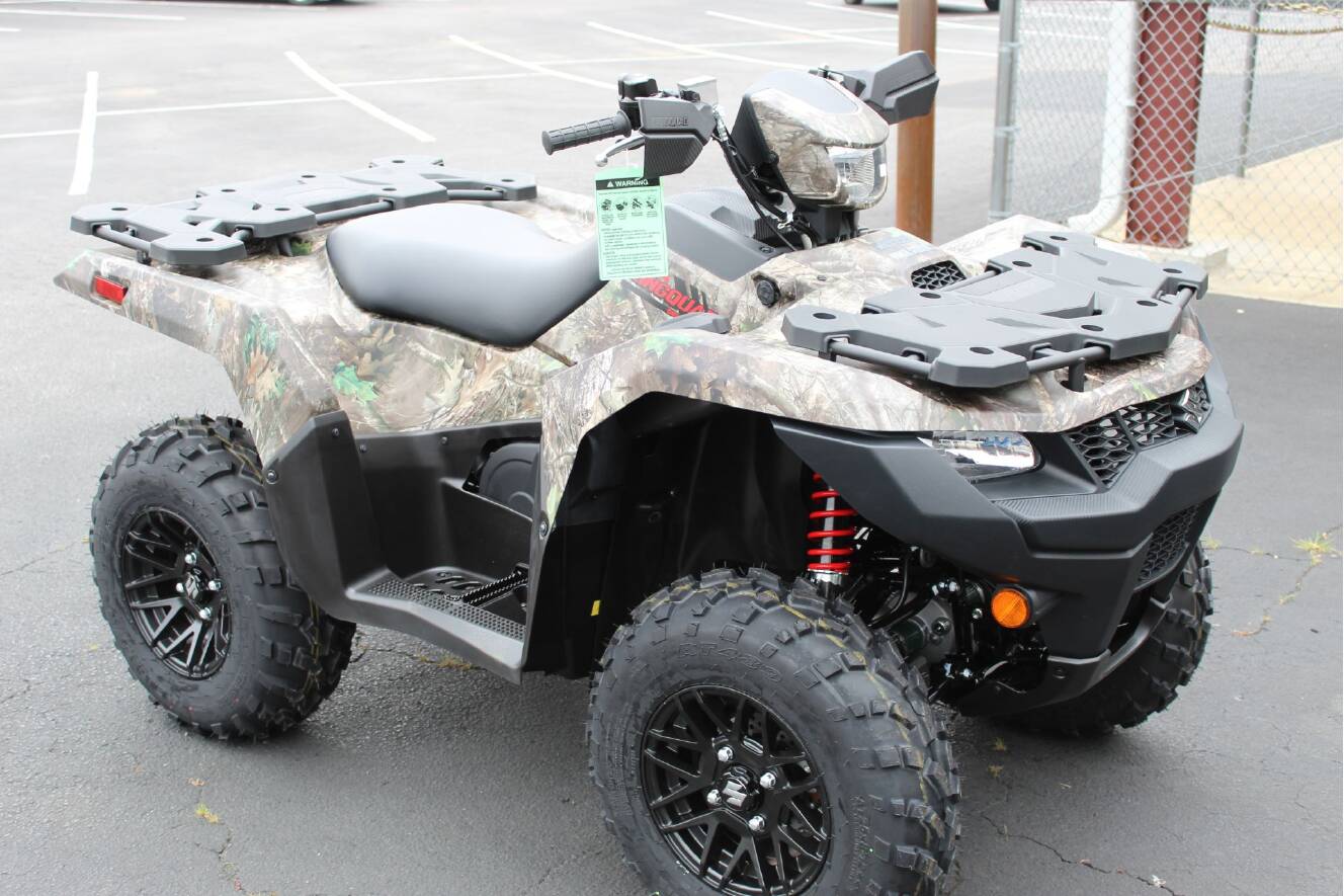 A photo of this 2026 Suzuki KingQuad 500AXi Power Steering SE Camo