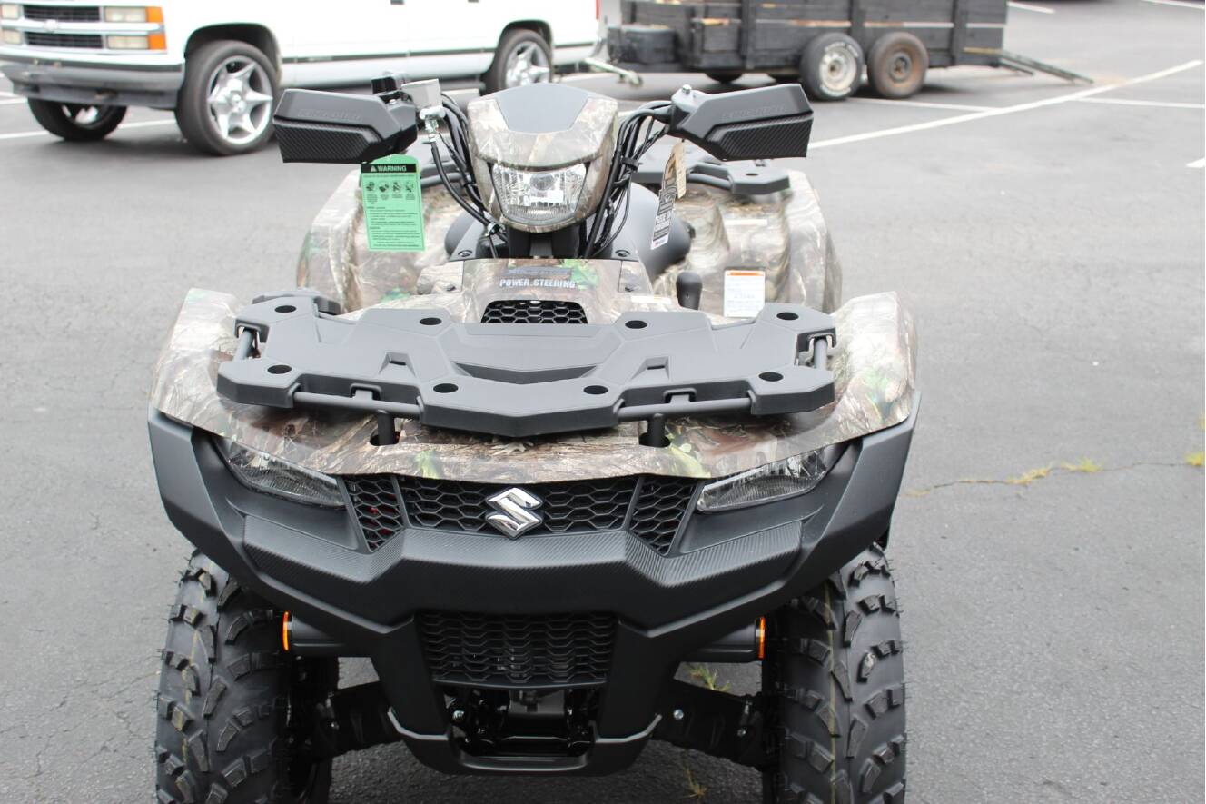 A photo of this 2026 Suzuki KingQuad 500AXi Power Steering SE Camo