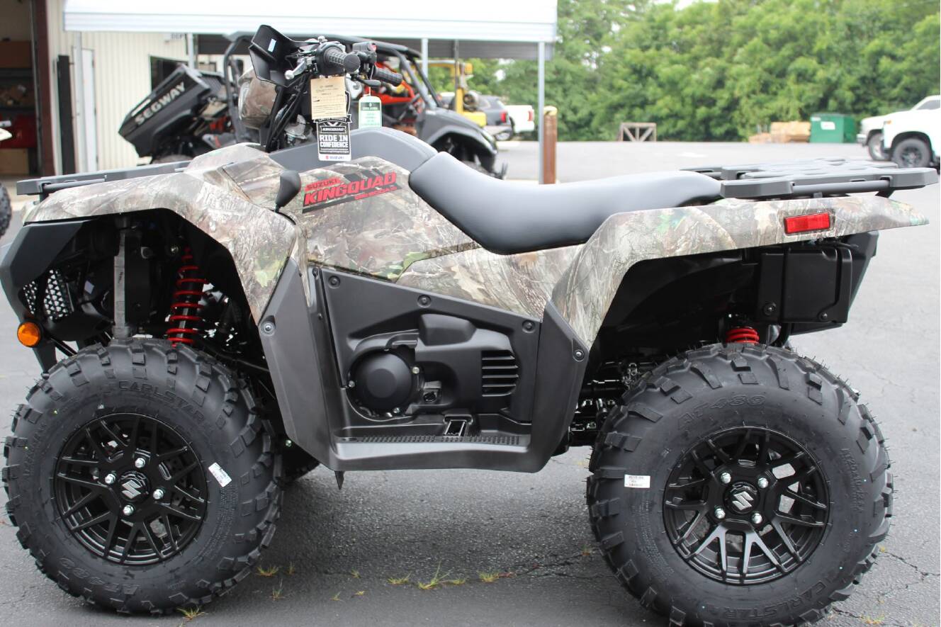 A photo of this 2026 Suzuki KingQuad 500AXi Power Steering SE Camo
