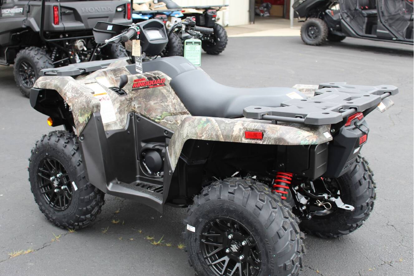 A photo of this 2026 Suzuki KingQuad 500AXi Power Steering SE Camo