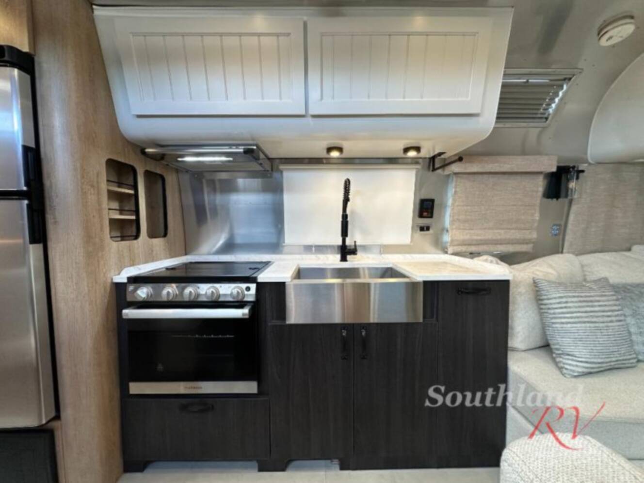 A photo of this 2022 Airstream Pottery Barn Special Edition 28RB Queen