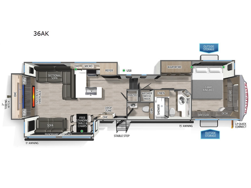 A photo of this 2026 Forest River Rv Campsite Elite 36AK