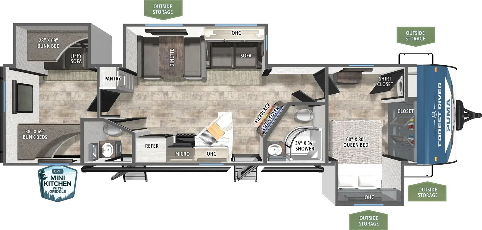 2027 Forest River Puma 32BHQS in muskogee OK