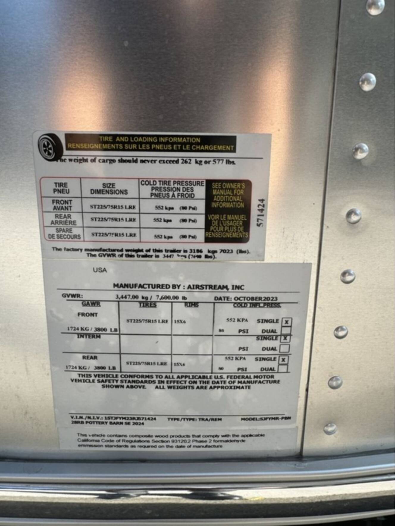 A photo of this 2024 Airstream Pottery Barn