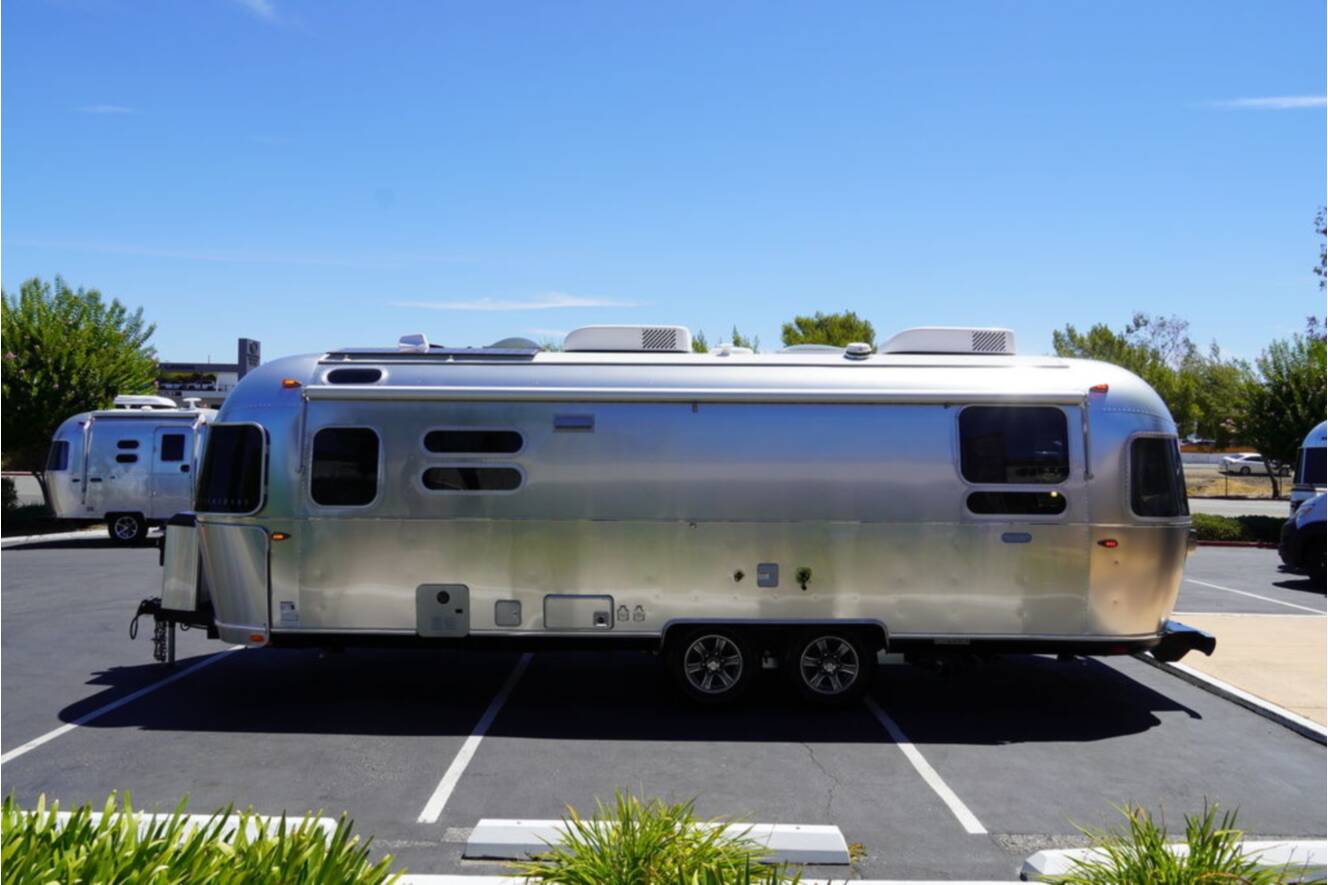 A photo of this 2025 Airstream Pottery Barn Special Edition 28RBQ