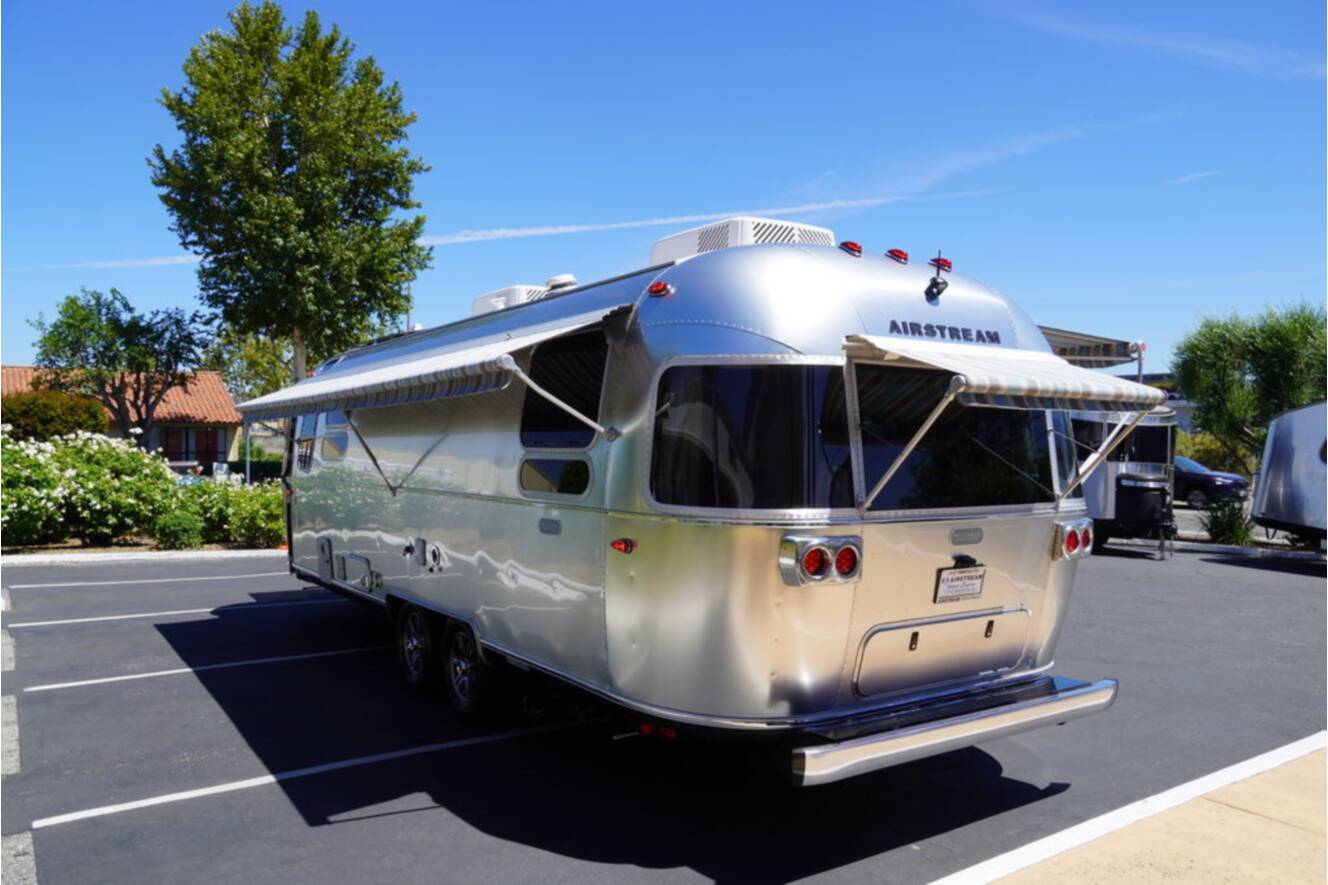 A photo of this 2025 Airstream Pottery Barn Special Edition 28RBQ