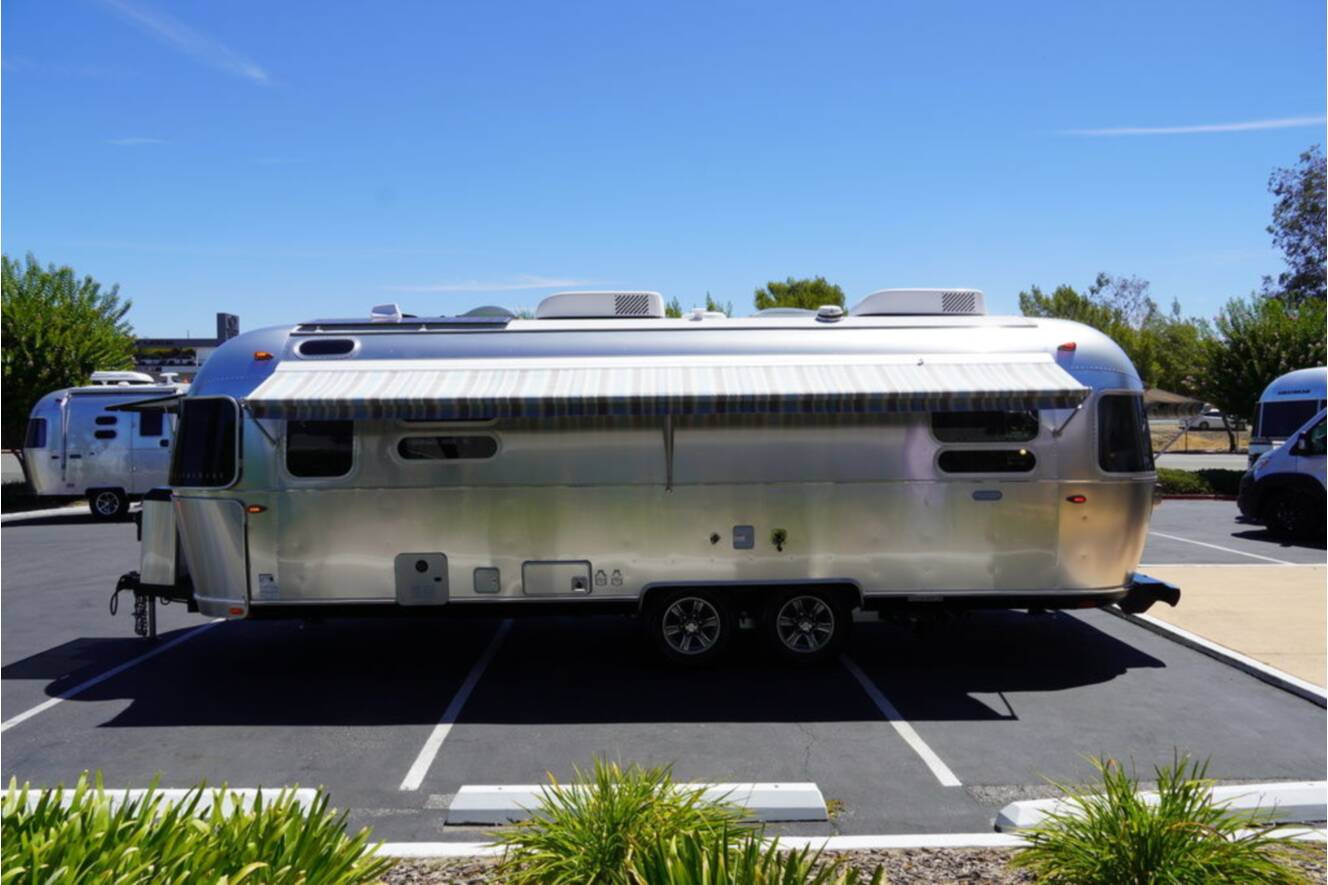 A photo of this 2025 Airstream Pottery Barn Special Edition 28RBQ