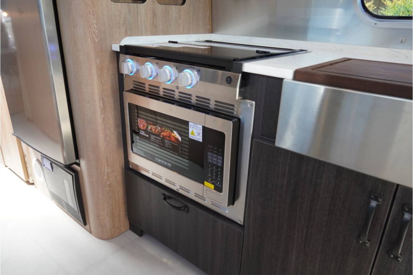 A photo of this 2025 Airstream Pottery Barn Special Edition 28RBQ