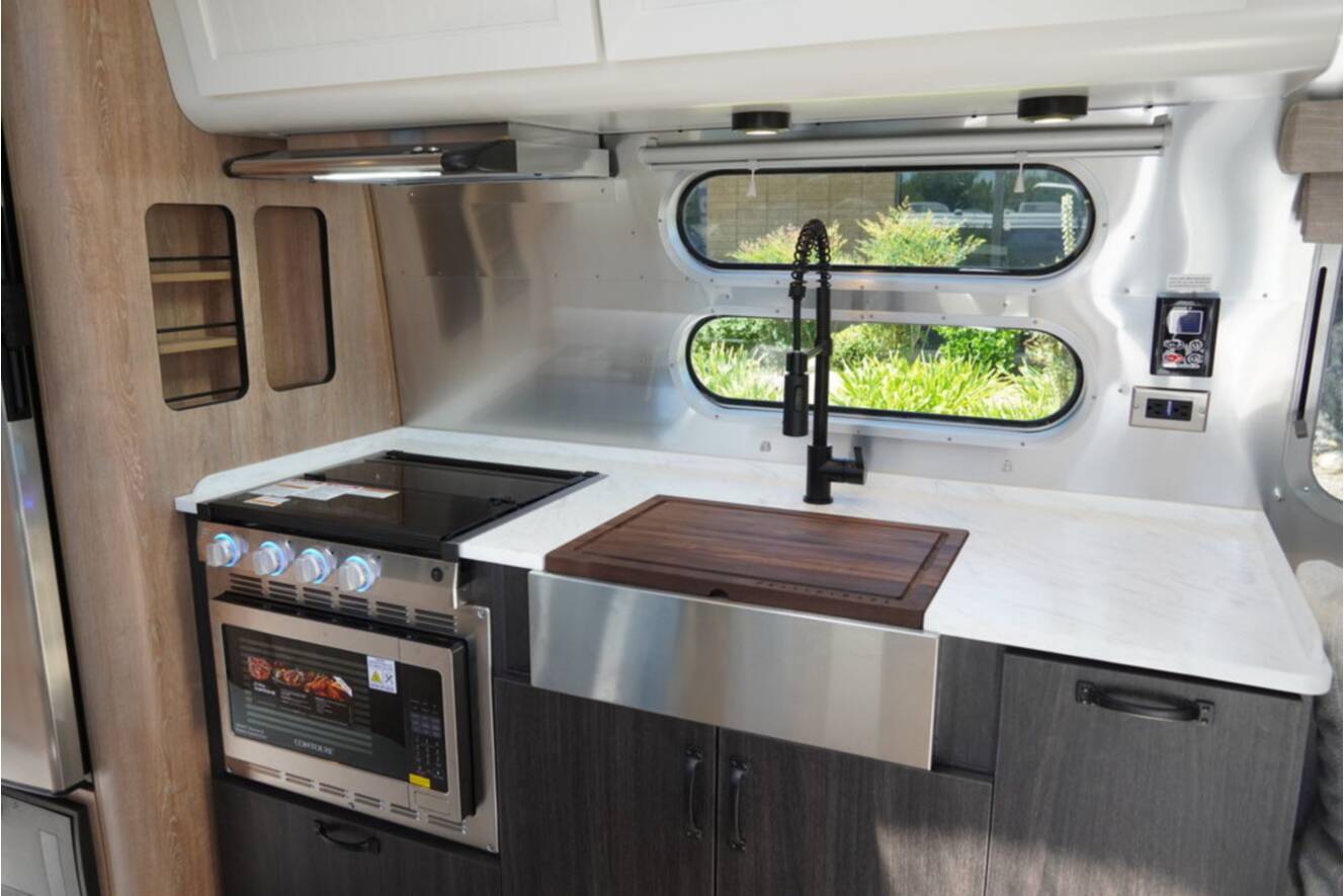 A photo of this 2025 Airstream Pottery Barn Special Edition 28RBQ