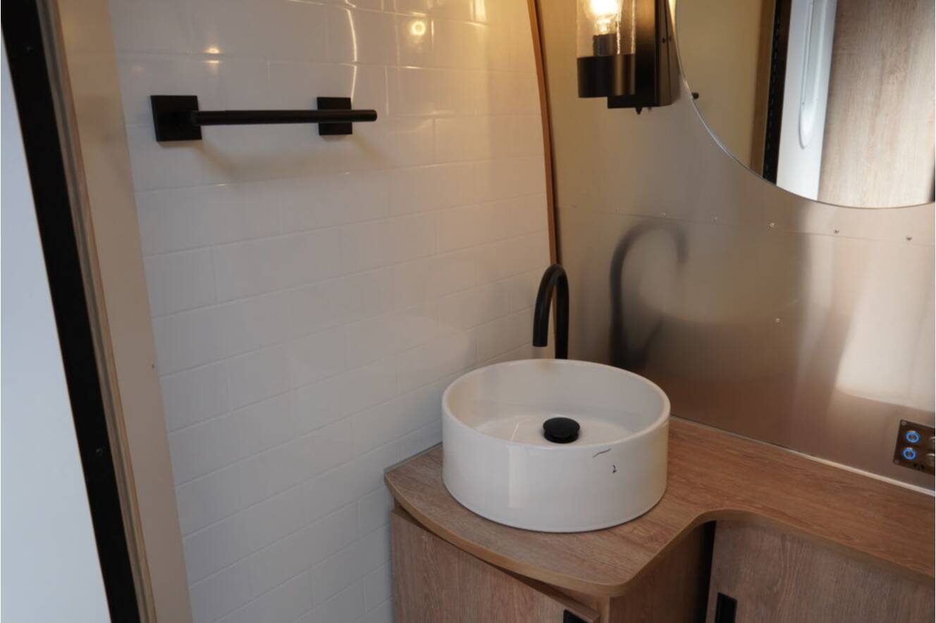 A photo of this 2025 Airstream Pottery Barn Special Edition 28RBQ