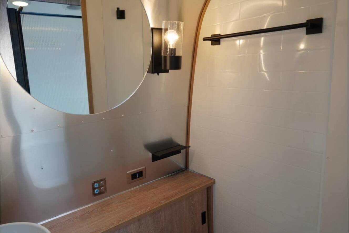 A photo of this 2025 Airstream Pottery Barn Special Edition 28RBQ