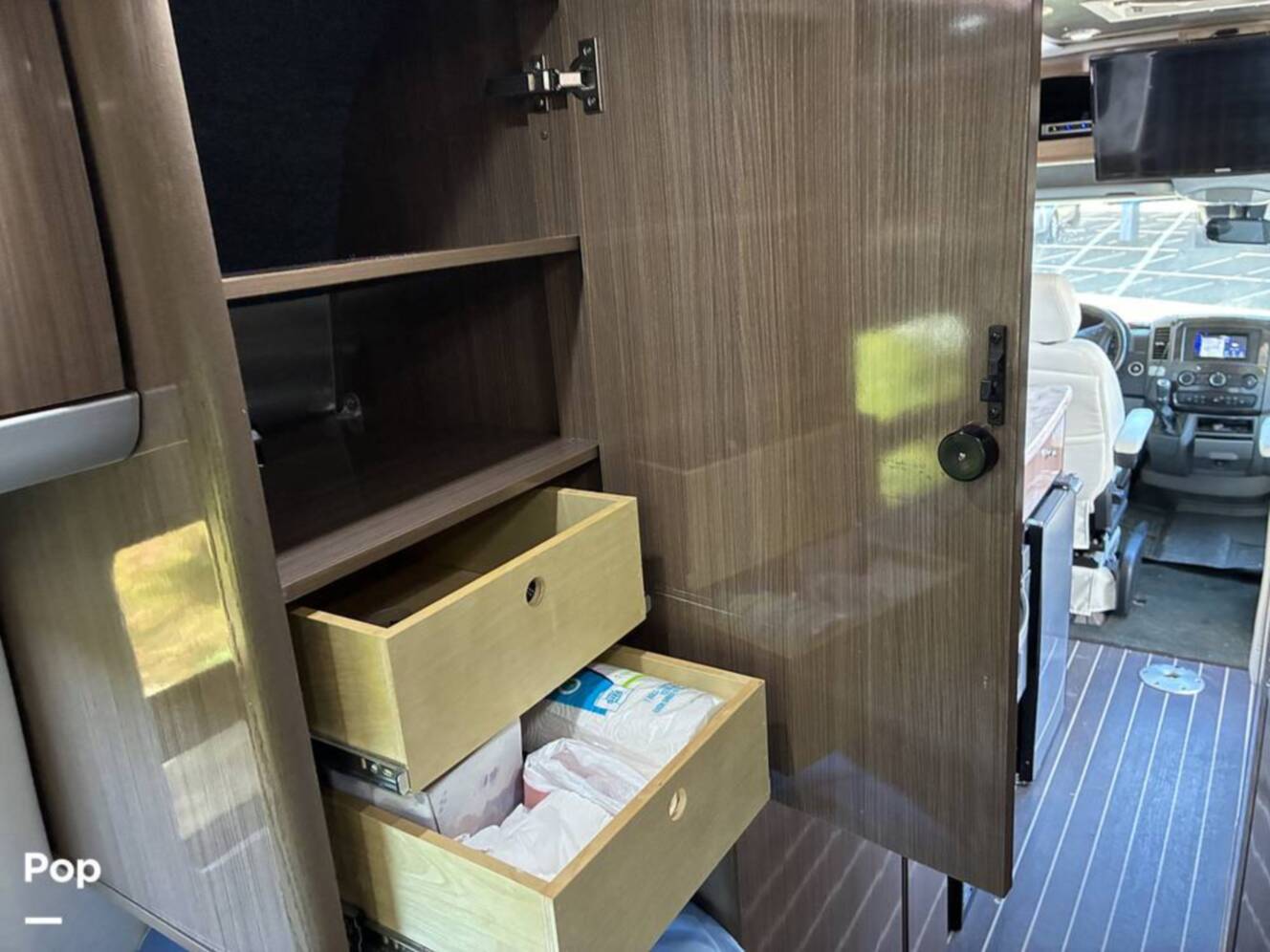 A photo of this 2017 Airstream Interstate EXT Lounge Twin Wardrobe