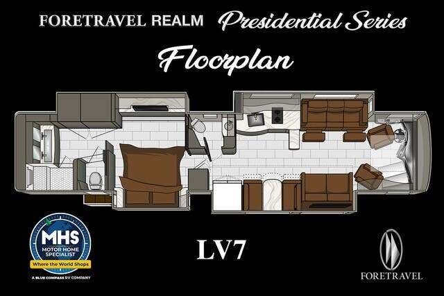 2027 Foretravel Realm Presidential Luxury Villa 7 (LV7) Bath & 1/2 in alvarado TX